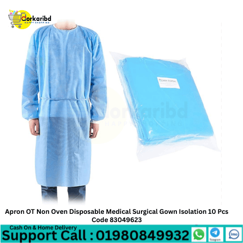 Apron OT Non Oven Disposable Medical Surgical Gown Isolation 10 Pcs Code 83049623