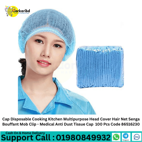 Cap Disposable Cooking Kitchen Multipurpose Head Cover Hair Net Senga Bouffant Mob Clip - Medical Anti Dust Tissue Cap  100 Pcs Code 86516230