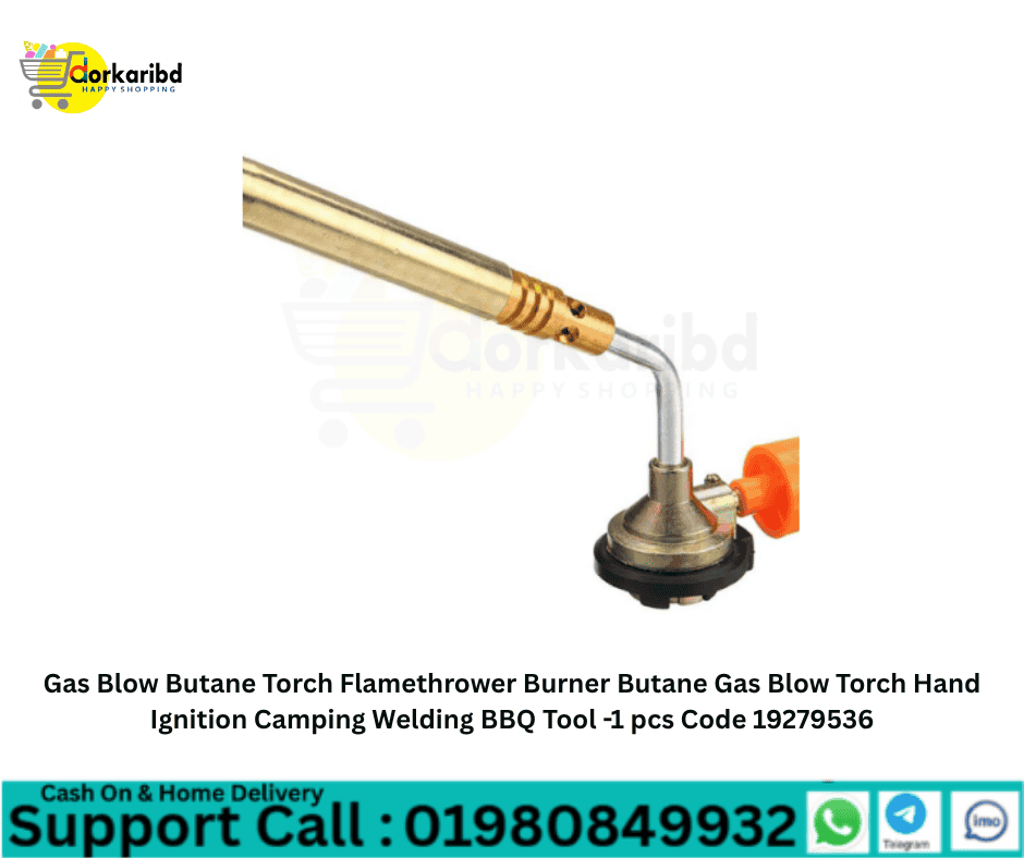 Gas Blow Butane Torch Flamethrower Burner Butane Gas Blow Torch Hand Ignition Camping Welding BBQ Tool -1 pcs Code 19279536