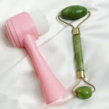 Face Cleansing Brush Set & Jade Roller  1 set