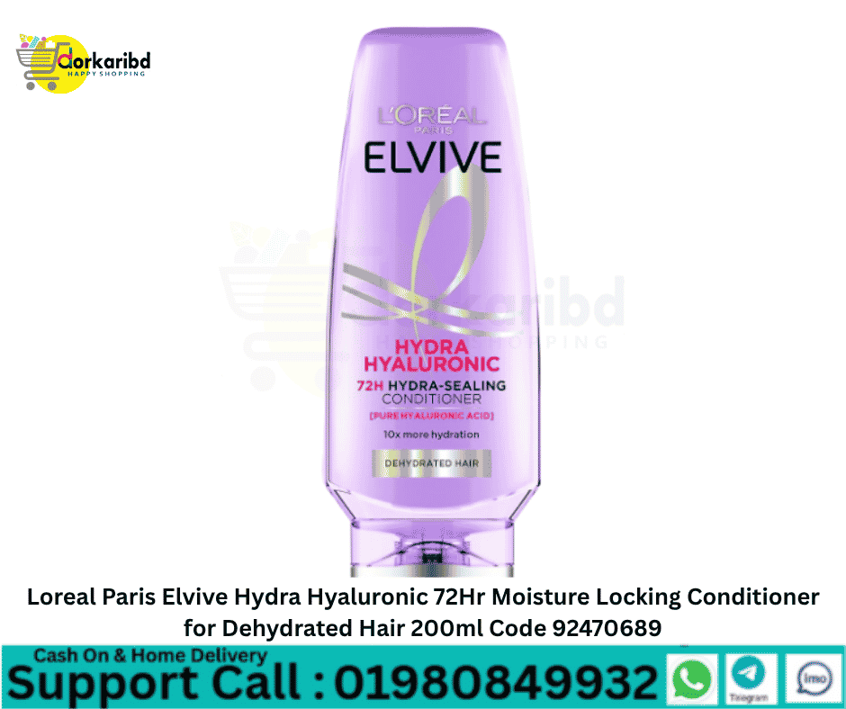 Loreal Paris Elvive Hydra Hyaluronic 72Hr Moisture Locking Conditioner for Dehydrated Hair 200ml Code 92470689