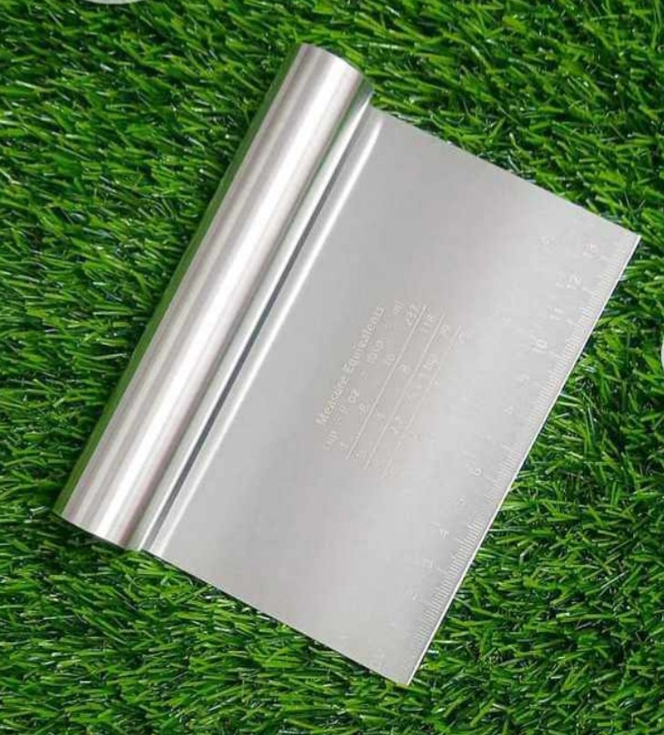 Stainless Steel Dough Bench Scraper Cake Slicer Pastry Cutter Baking Tool