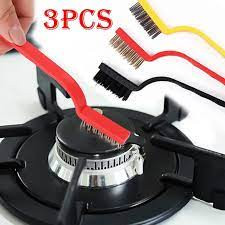 3PCS Vanzlife Gas Stove Cleaning Wire Brush Kitchen Tools Metal Fiber Brush SEVICH