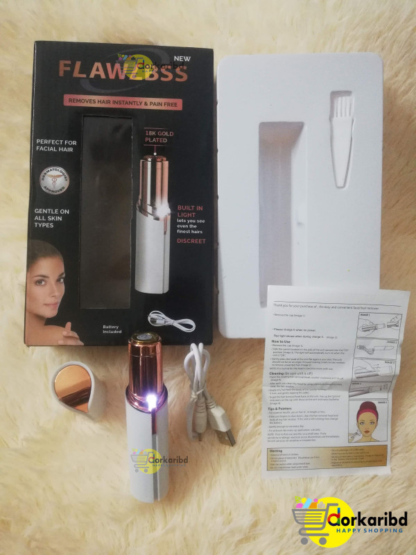 Flawless Electric Facial Hair Removal Trimmer Rechargeable