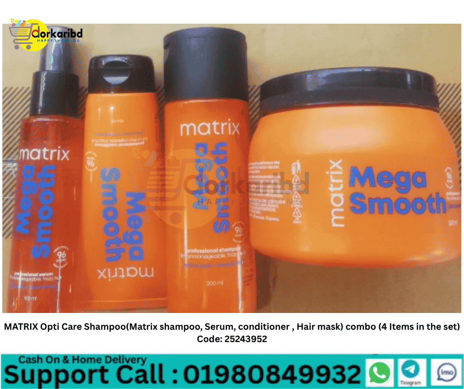 MATRIX Opti Care Shampoo(Matrix shampoo, Serum, conditioner , Hair mask) combo (4 Items in the set) Made In india  Code: 25243952