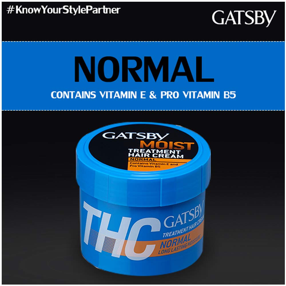 Gatsby Moist Care Treatment Hair Cream Normal  Blue - 70gm