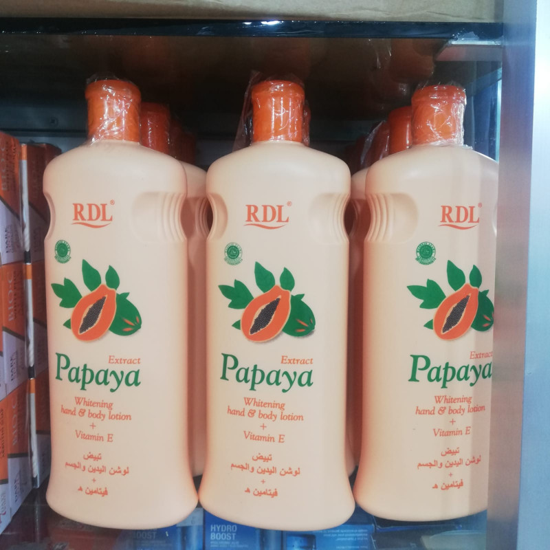 RDL Papaya Lotion Intensive Care Advanced and Deep Moisture Nourishing Papaya Body Lotion, 600ml with Vitamin E AND Papaya Extract, Deep Hydration for Dry Skin for Unisex All Skin Types SPF 20 - 200 m