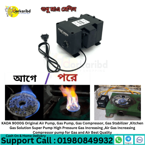 KADA 9000G Original Air Pump, Gas Pump, Gas Compressor, Gas Stabilizer ,Kitchen Gas Solution Super Pump High Pressure Gas Increasing ,Air Gas Increasing Compressor pump for Gas and Air Best Quality