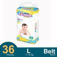 Savlon Twinkle Belt System Baby Diaper Large (7-18kg) (36pcs)