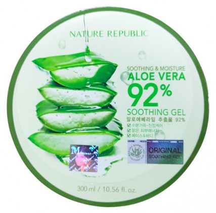 Nature Repubublic Soothing Aloe Vera Soothing Gel  and Moisture - 300ml Made in KOREA  300 ml (Original Korean)