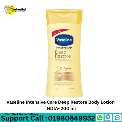 Vaseline Intensive Care Deep Restore Body Lotion INDIA- 200 ml