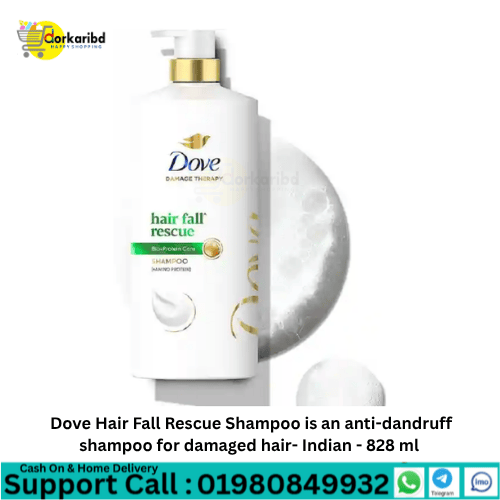 Dove Hair Fall Rescue Shampoo is an anti-dandruff shampoo for damaged hair- Indian - 828 ml