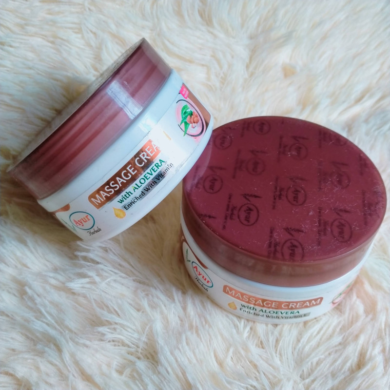 Ayur Herbal Massage Crem With Aloe Vera - 500 ml