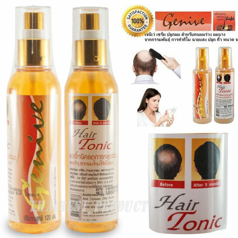 GENIVE Natural Hair Tonic - Hair Loss Treatments 120ml Made In Thiland