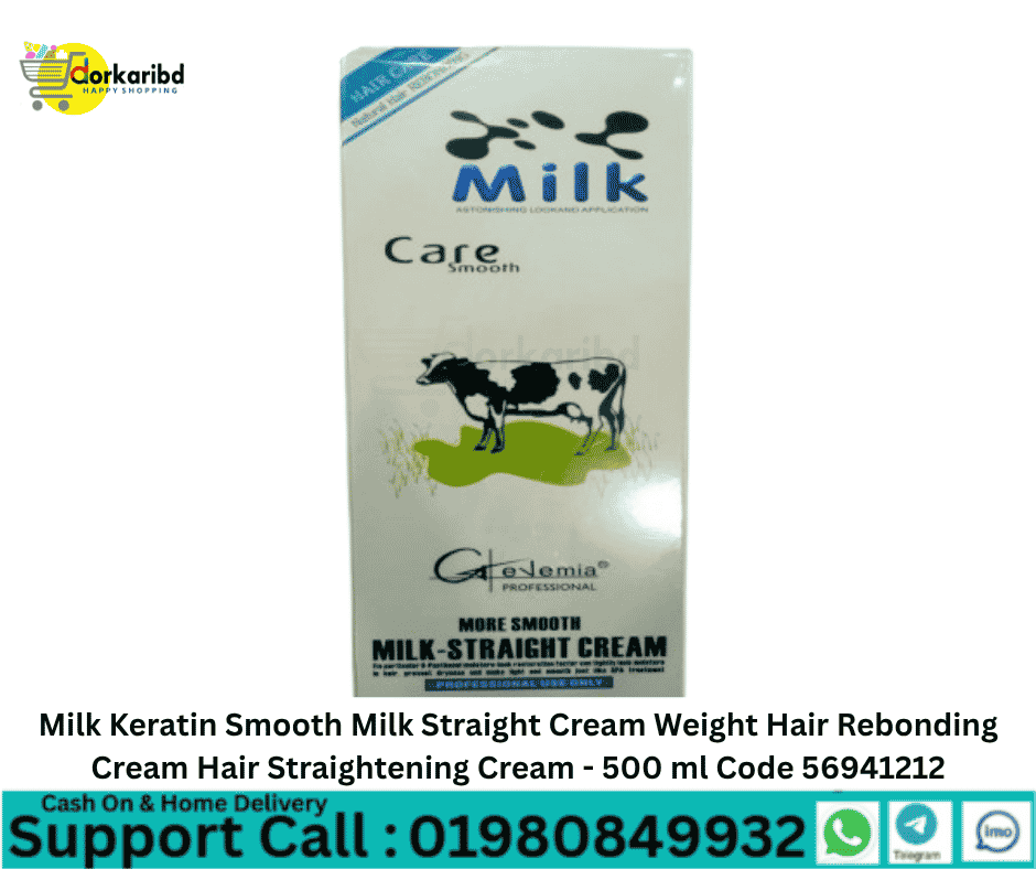 Milk Keratin Smooth Milk Straight Cream Weight Hair Rebonding Cream Hair Straightening Cream - 500 ml Code 35473121