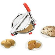 Puri Maker Press Machine with Handle, Manual Stainless Steel Roti Press, Papad/Khakhra/Chpati Maker Ruti Maker- 1 pcs Code: 90506249