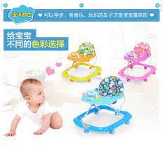 Baby Walker 6120 With Music, Toys, Height Adjustable Children, Learning, Driving