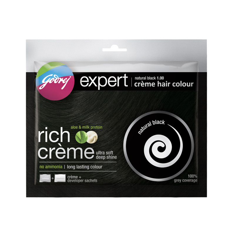Godrej Expert Rich Crème Hair Color Natural Black -20gm