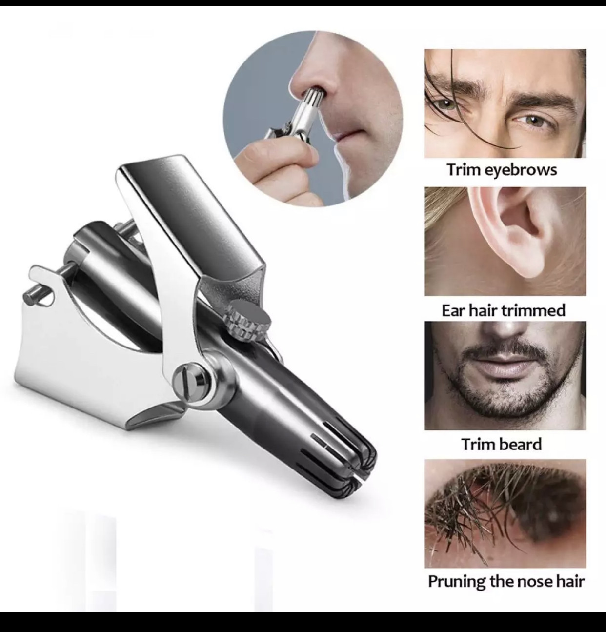 Manual Stainless Steel Washing Nose Trimmer