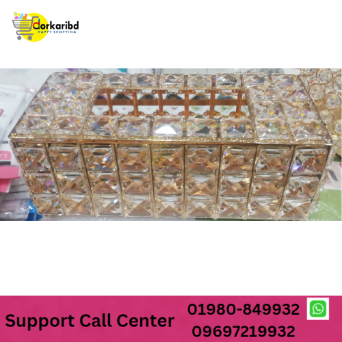 Tray Paper Rack Crystal Facial Tissue Box Holder Crystal Cube Napkin Dispenser Bedroom Office Hotel Cafe Coffee House Bar - bathroom accessories