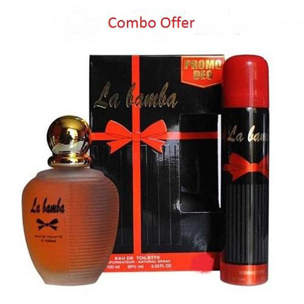 La Bamba Toilette Perfume and Body Spray La bamba Mist for ladies Combo pack75 ml + 100