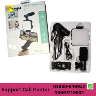 AY-49 remote control Video Kits Microphone LED Fill Light Mini Tripod