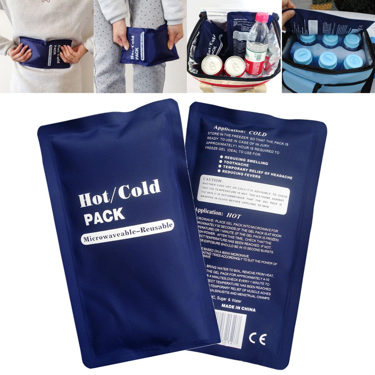 Hot & Cold Ice Gel Pack Reusable - Blue - Hot Water Bag- 1 pcs