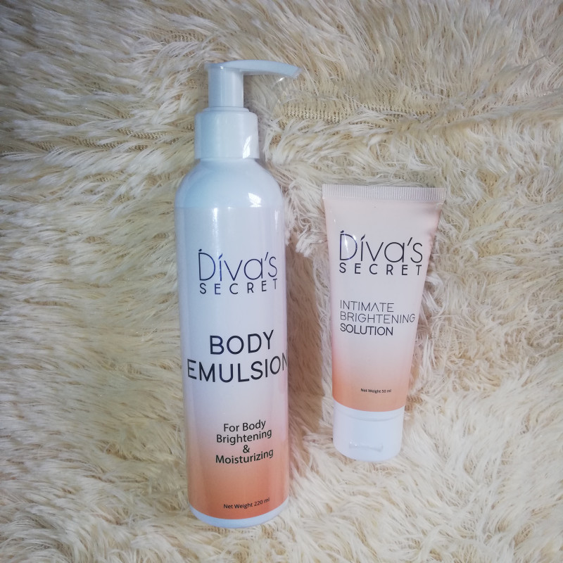 Divas Secret BrighteningBody Emulsion -220ml & Intimate Brightening Solution -50 ml  Combo