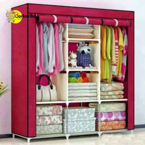 Wardrobe Storage Organizer for Clothes - Big Size -Red color