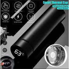Stainless steel tumbler insulated water bottle cute coffee thermos cup LED Touch Display smart hot water bottle travel mug