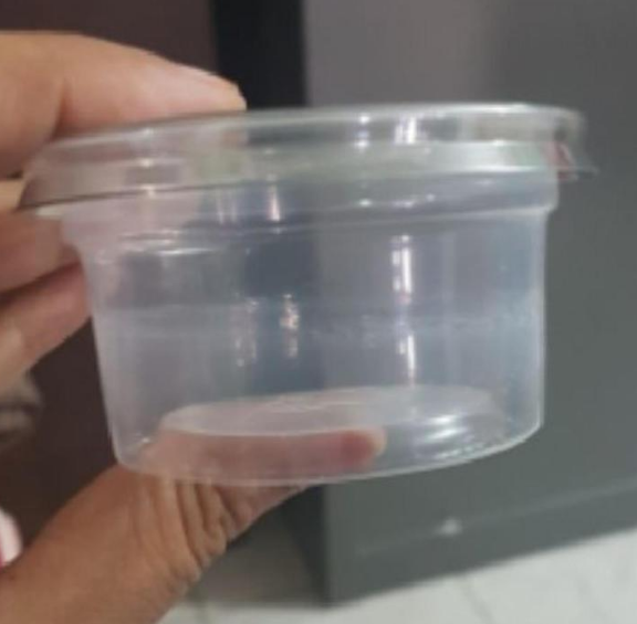 Clear Disposal Cup 80ml / Doi Cup Set (Cup+Lid+Spoon) - 1000 Set Water Color