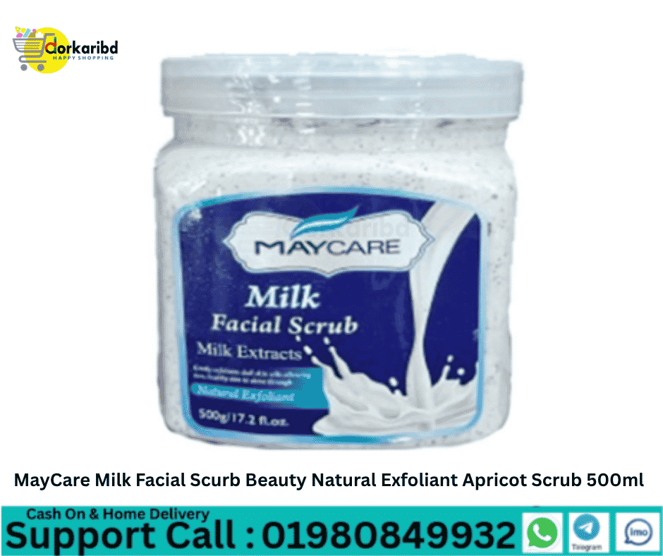 MayCare Milk Facial Scurb Beauty Natural Exfoliant Apricot Scrub 500ml