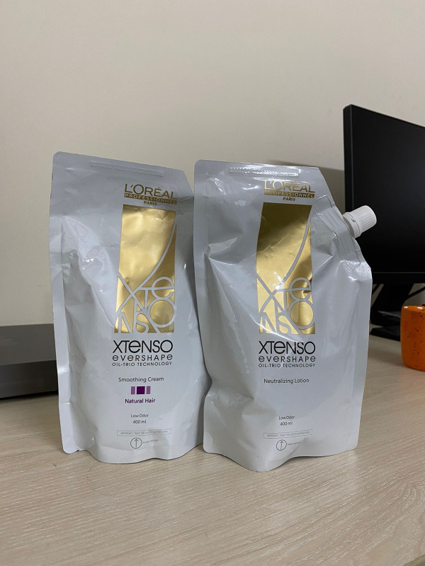 Loreal Professional X Tenso Oleoshape Trio For Normal Hair - Hair Straightening Cream+ Neutralizer (400ml+400ml)