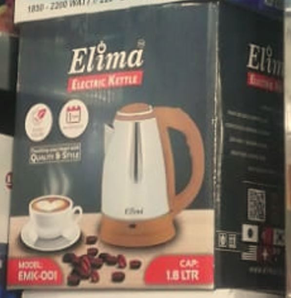 Elima High Grade Steel Electric Kettle EM-001 1.7 Litre