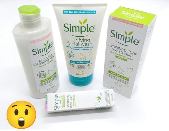 Simple Perfect Beauty And Care Facial Wash 150 ml Moisturiser 125ml Cleansing Lotion, 200ml Eye Balm, 15ml  Combo