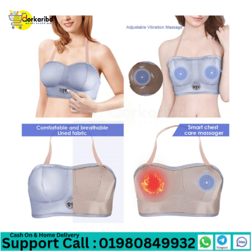 Electric Breast Massager, Wireless Portable Bra Breast Massager, Saggy Chest, Breast Enlargement Machine, Fixed and Elastic Breasts, Breast Beauty Device