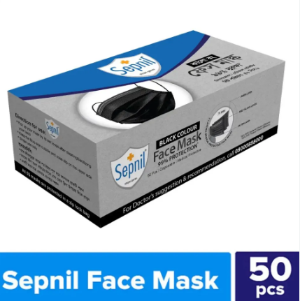 Face Mask Sepnil Black Color - 50pc