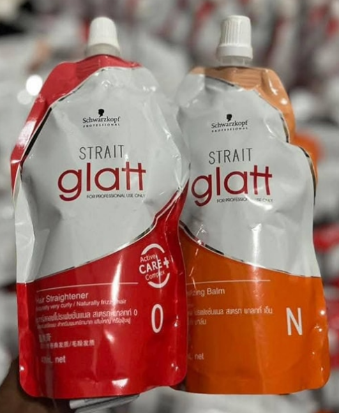 Schwarzkopf Strait Glatt 1 Hair Straightening 400ml + Neutralising Cream 400m