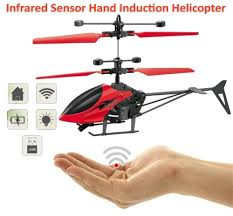 Infrared Hand Sensor Helicopter-Red Color