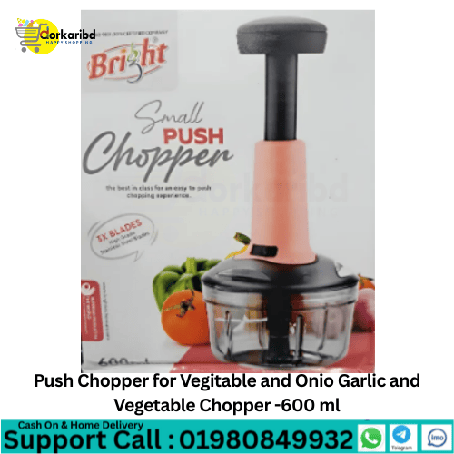 Push Chopper for Vegitable and Onio Garlic and Vegetable Chopper -600 ml