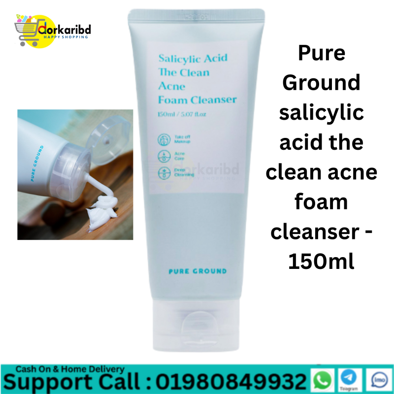 Pure Ground salicylic acid the clean acne foam cleanser Pure Ground - 150ml made in korea Code 42932301