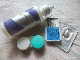 Fresh Look sterling grey color Contact lenses(Full set) Contact Lens Solution Water 150ml , Lens Water, Lens Solution Sb combo