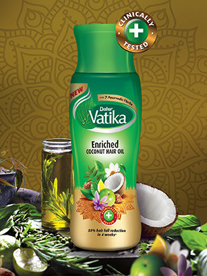 Dabur Vatika Enriched Coconut Hair Oil For Hair Fall Control, 300 Ml