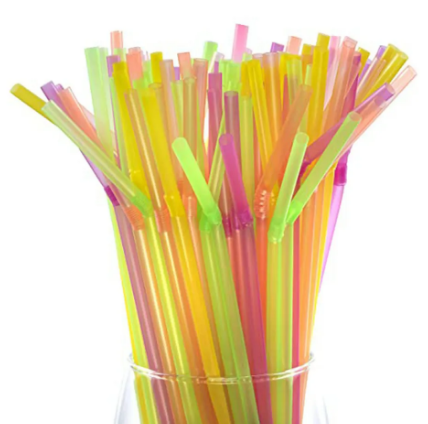 Plastic Drinking Straws Drinking Flexible Straws You will get everything you need in one pocket Multicolor - 100 pcs