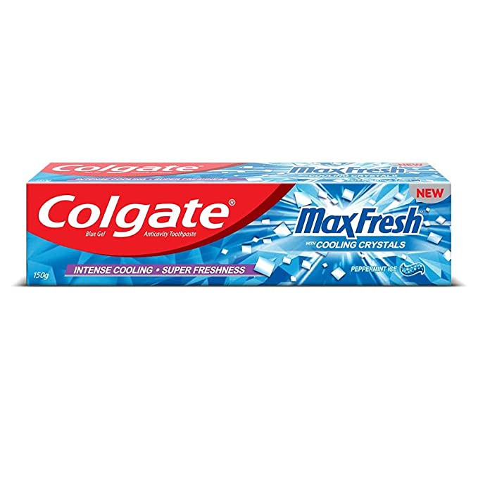 Colgate MaxFresh Breath Freshner Cavity Protection Toothpaste PEPPERMINT ICE- 150g