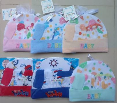 New Born Baby  high quality Mitten set for babies  Size:0-6month3 in1 set -1pac