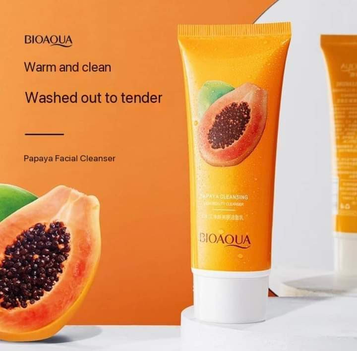 BIOAQUA PAPAYA EXTRACT FACE WASH BEAUTY SKIN CLEANSER -100G