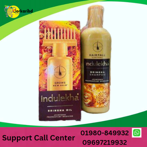 Indulekha Bringha Hair Treatment - Oil 100ml + Shampoo 200ml ( COMBO OFFER SET 2 )